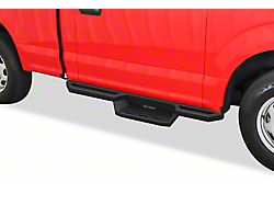 Square Tube Drop Style Nerf Side Step Bars; Matte Black (15-25 F-150 Regular Cab)