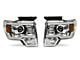 SQX Series LED Projector Headlights with Sequential Turn Signals; Chrome Housing; Clear Lens (09-14 F-150 w/ Factory Halogen Headlights)