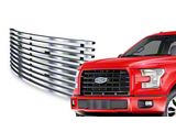 Stainless Steel Billet Lower Grille Insert; Chrome (15-17 F-150, Excluding Raptor)