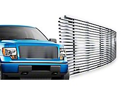 Stainless Steel Billet Upper Grille Insert; Chrome (09-14 F-150, Excluding Harley Davidson & Raptor)