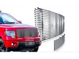 Stainless Steel Billet Upper and Lower Grille Insert; Chrome (09-14 F-150, Excluding Harley Davidson & Raptor)