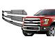 Stainless Steel Billet Upper Overlay Grilles; Black (15-17 F-150 King Ranch, Lariat)