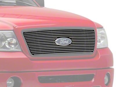 Stainless Steel Rivet Upper Grille Overlay; Chrome (04-08 F-150, Excluding FX2, FX4 & King Ranch)