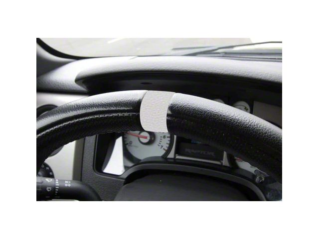 Steering Wheel 12 O'Clock Vinyl Stripe; Black Carbon Fiber (10-14 F-150 Raptor)