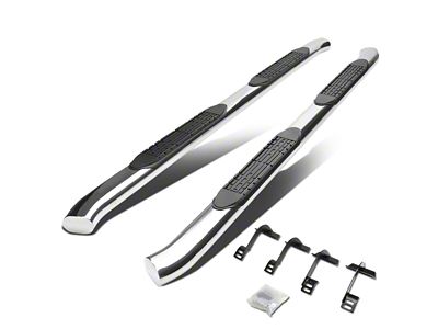 4-Inch Oval Side Step Bars; Stainless Steel (15-20 F-150 SuperCab)