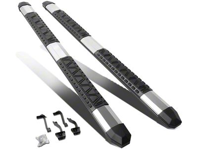 5-Inch Extruded Side Step Bars; Polished and Matte Black (15-20 F-150 SuperCab)