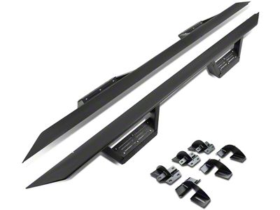 Step Nerf Bar; 6-Inch Oval; Step Down; Black (15-17 F-150 SuperCab)