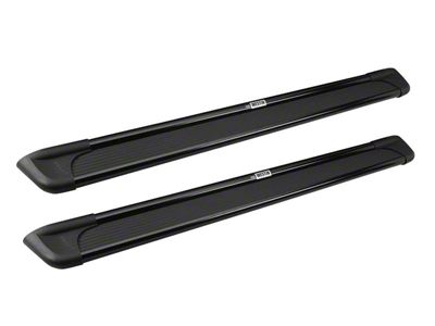 Sure-Grip Running Boards; Black Aluminum (15-20 F-150 Regular Cab)