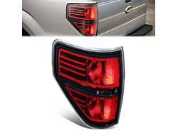 Tail Light; Black Housing; Red Lens; Driver Side (09-14 F-150 Styleside)