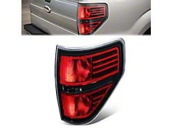 Tail Light; Black Housing; Red Lens; Passenger Side (09-14 F-150 Styleside)