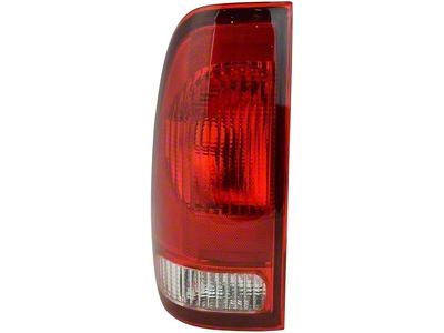 Tail Light; Chrome Housing; Red/Clear Lens; Passenger Side (97-03 F-150 Styleside)