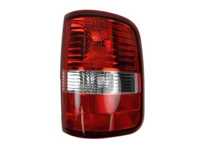 Tail Light; Chrome Housing; Red Clear Lens; Passenger Side (04-08 F-150, Excluding Harley Davidson)