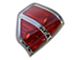 Tail Light; Chrome Housing; Red Lens; Driver Side (09-14 F-150 Styleside)