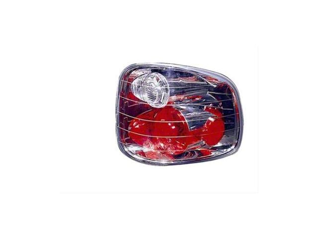 Replacement Tail Light; Chrome Housing; Red/Clear Lens; Driver Side (01-03 F-150 Flareside; 01-03 F-150 SuperCrew)