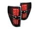 LED Tail Lights; Matte Black Housing; Clear Lens (09-14 F-150 Styleside)