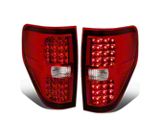 Full LED Tail Lights; Chrome Housing; Red Lens (09-14 F-150 Styleside)