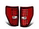 Full LED Tail Lights; Chrome Housing; Red Lens (09-14 F-150 Styleside)