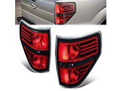 Tail Lights; Black Housing; Red Lens (09-14 F-150 Styleside)