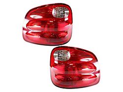 Tail Lights; Chrome Housing; Red Lens (00-03 F-150 Flareside; 01-03 F-150 SuperCrew)