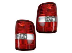 Tail Lights; Chrome Housing; Red Lens (04-08 F-150 Styleside)