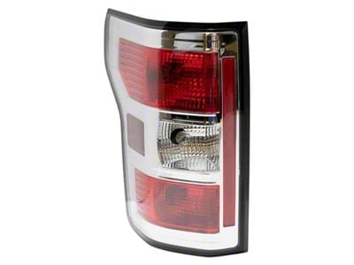 Tail Lights; Chrome Housing; Red Lens (18-20 F-150)