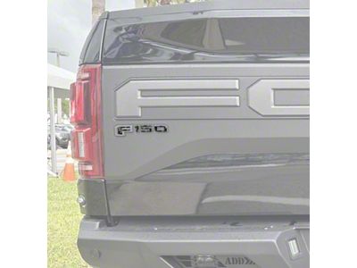 Tailgate Applique Emblem Accent Trim; Forged Carbon Fiber (17-20 F-150 King Ranch, Limited, Platinum, Raptor)
