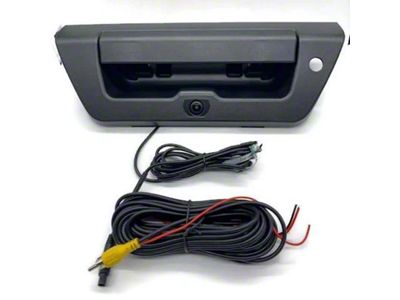 Tailgate Handle Camera with Parking Lines; Black (15-19 F-150)