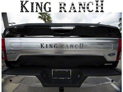 Tailgate Insert Letters; Black/Silver American Flag (18-20 F-150 King Ranch)