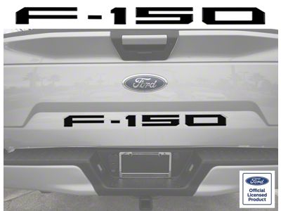 Tailgate Insert Letters; Forged Carbon Fiber with Red Outline (18-20 F-150 w/o Tailgate Applique)