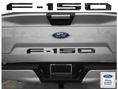 Tailgate Insert Letters; Reflective Black Shadow (18-20 F-150 w/o Tailgate Applique)