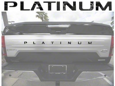 Tailgate Insert Letters; Reflective Black Shadow (18-20 F-150 Platinum)