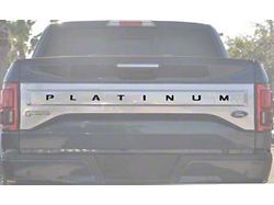 Tailgate Insert Letters; Reflective Black Topo (15-17 F-150 Platinum)