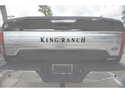 Tailgate Insert Letters; Reflective Black Topo (18-20 F-150 King Ranch)