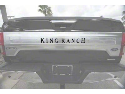 Tailgate Insert Letters; Reflective Black Topo with Red Outline (18-20 F-150 King Ranch)