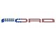 Tailgate Letter Inserts; American Flag (2024 F-150 Raptor w/ Tailgate Applique)