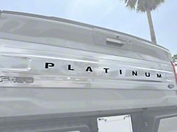 Tailgate Letter Inserts; Domed Carbon Fiber (21-25 F-150 Platinum)