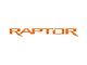 Tailgate Letter Inserts; Gloss Orange (17-24 F-150 Raptor w/ Tailgate Applique)