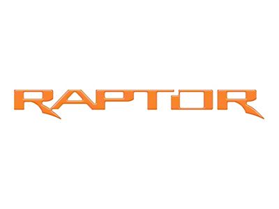 Tailgate Letter Inserts; Gloss Orange (17-20 F-150 Raptor w/o Tailgate Applique)