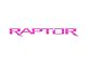 Tailgate Letter Inserts; Hot Pink (17-24 F-150 Raptor w/ Tailgate Applique)