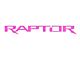 Tailgate Letter Inserts; Hot Pink (17-20 F-150 Raptor w/o Tailgate Applique)