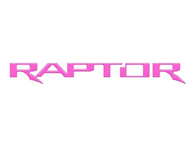 Tailgate Letter Inserts; Hot Pink (21-24 F-150 Raptor w/o Tailgate Applique)