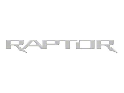 Tailgate Letter Inserts; Iconic Silver (17-20 F-150 Raptor w/o Tailgate Applique)