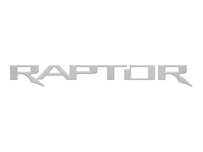 Tailgate Letter Inserts; Iconic Silver (21-24 F-150 Raptor w/o Tailgate Applique)
