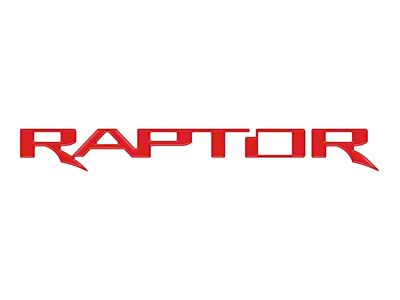 Tailgate Letter Inserts; Matte Red (17-20 F-150 Raptor w/o Tailgate Applique)