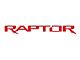 Tailgate Letter Inserts; Matte Red (17-20 F-150 Raptor w/o Tailgate Applique)