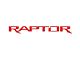 Tailgate Letter Inserts; Race Red (17-24 F-150 Raptor w/ Tailgate Applique)