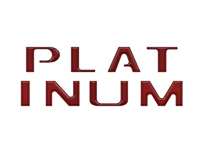 Tailgate Letter Inserts; Rapid Red (21-24 F-150 Platinum)