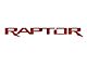 Tailgate Letter Inserts; Rapid Red (17-20 F-150 Raptor w/o Tailgate Applique)