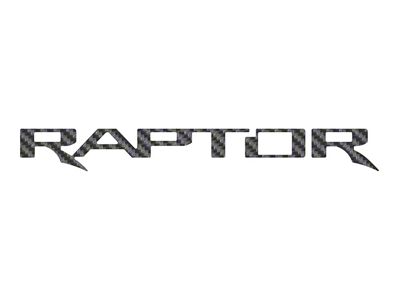 Tailgate Letter Inserts; Raw Carbon Fiber (17-20 F-150 Raptor w/o Tailgate Applique)