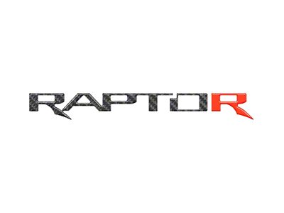 Tailgate Letter Inserts; Reflective Black Topo (17-20 F-150 Raptor w/o Tailgate Applique)